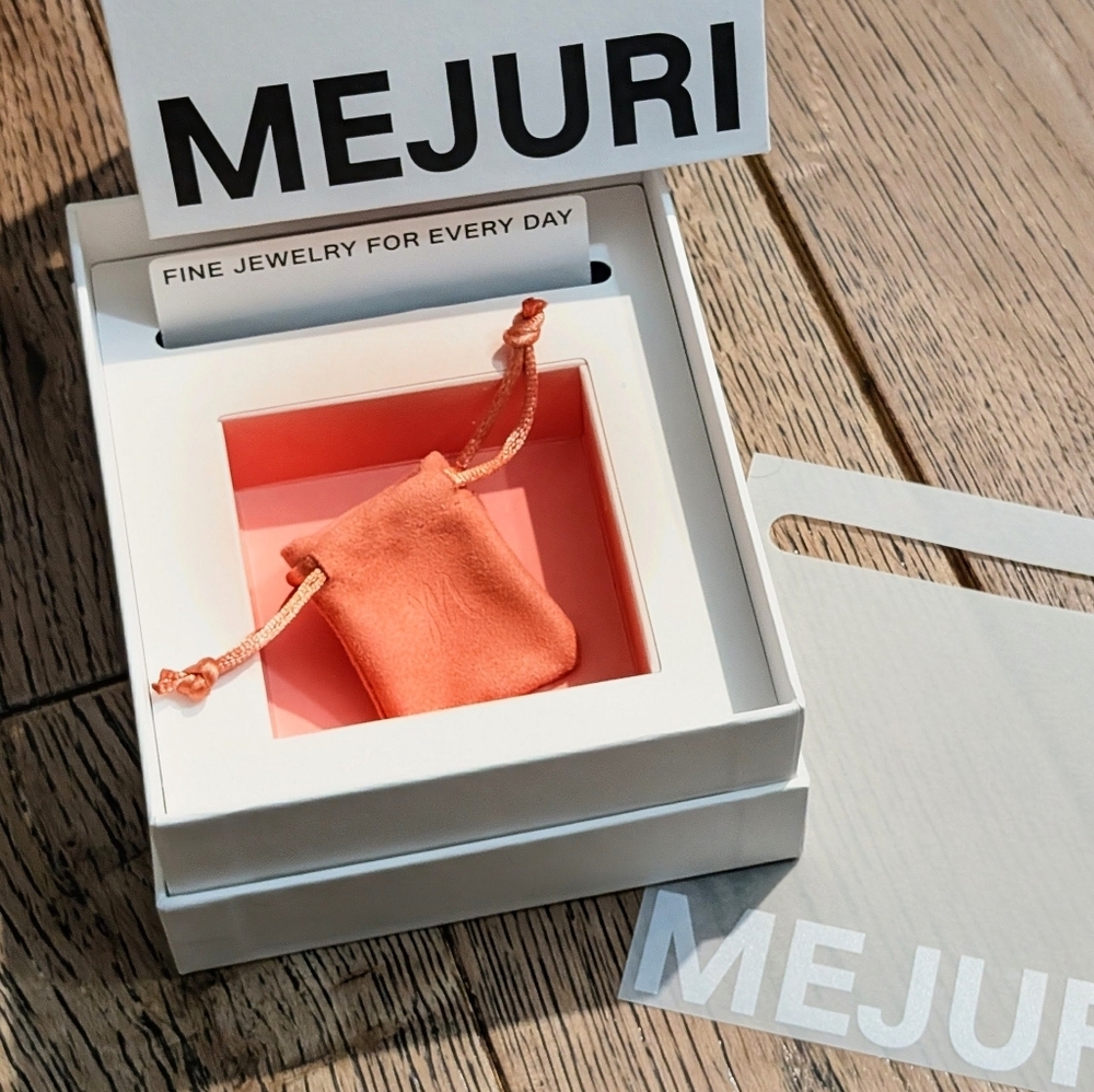 New! Mejuri Full Package Set: Box, Pouch, Inserts